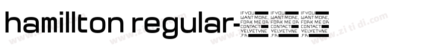 hamillton regular字体转换